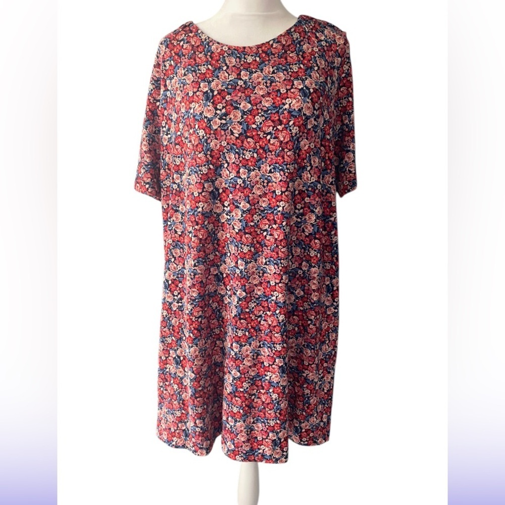 J.Jill floral stretch rose pattern dress size S